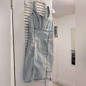 Denim tight summer dress